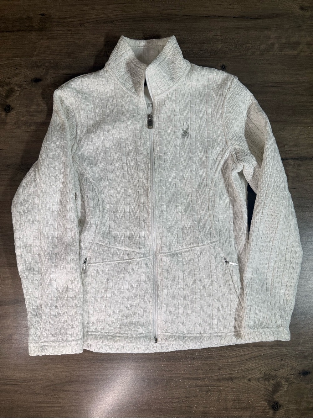 Spyder Women’s Full Zip Major Cable Core Fleece Long Sleeve Winter Sweater XL